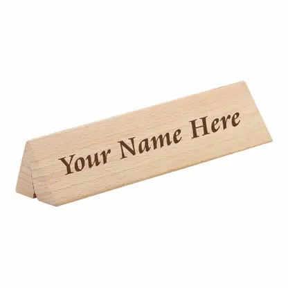 木製桌面名牌（定制雕刻）